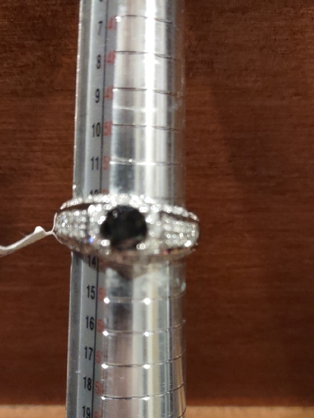 Black And Clear Natural Diamond Ring 10kt White Gold, Nwt, 6.5 - Picture 16 of 16